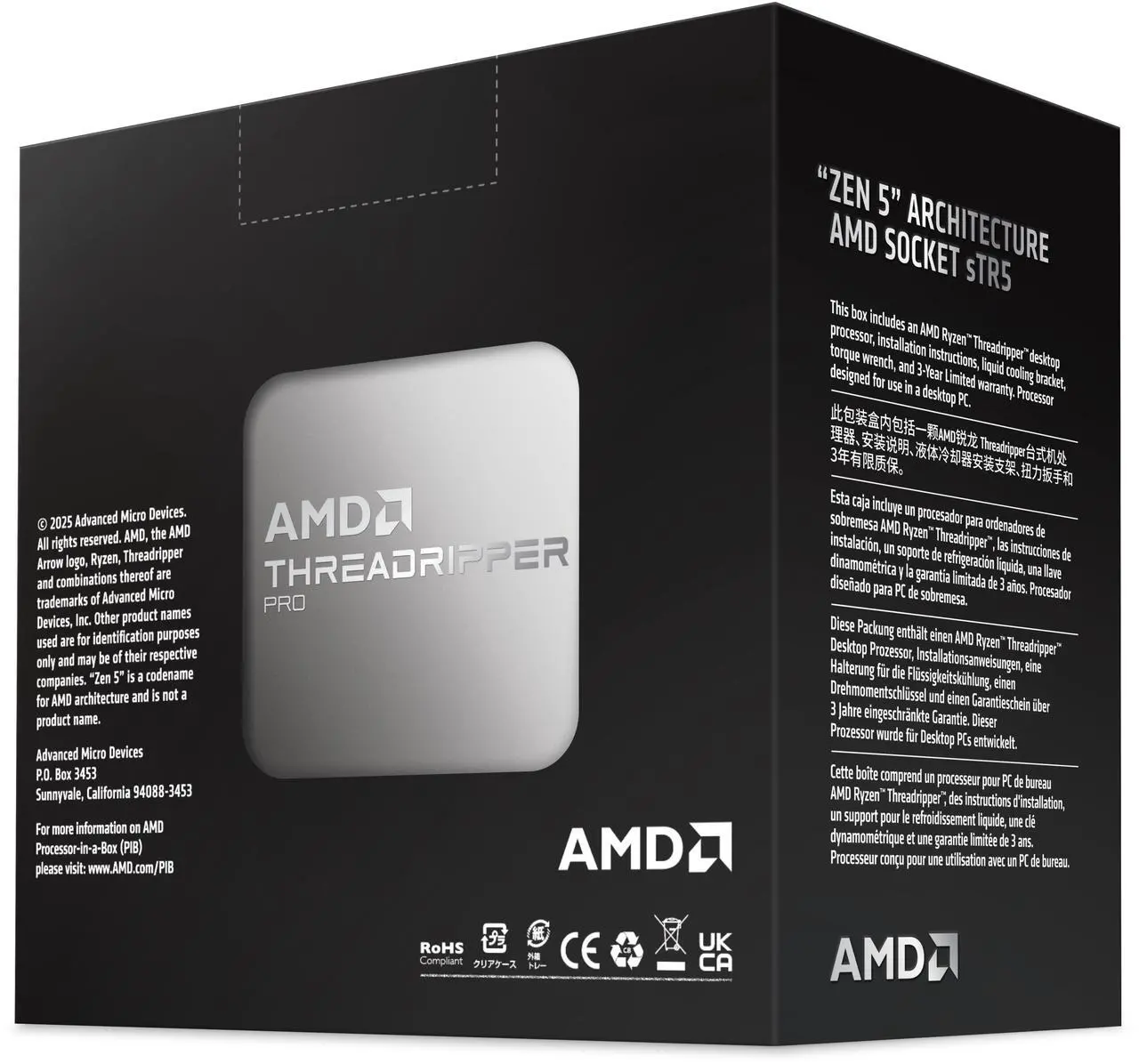 AMD Ryzen Threadripper PRO 9985WX - Ryzen Threadripper PRO 9000 WX-Series 64-Core 3.2 GHz Socket sTR5 - Image 2
