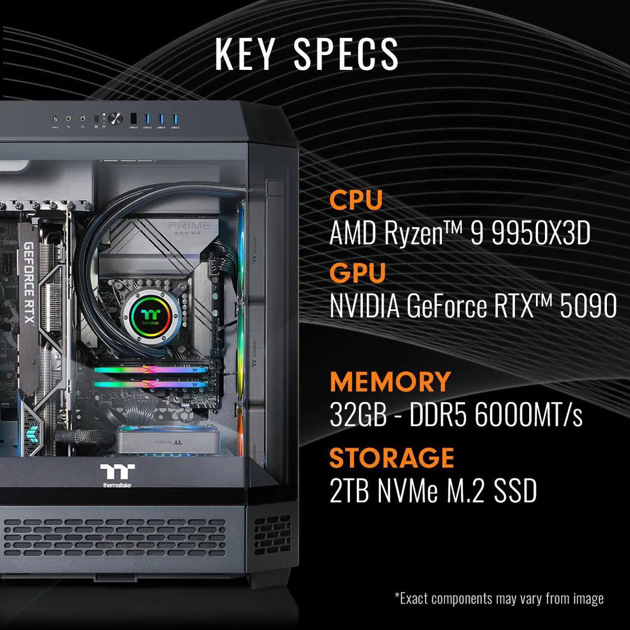 Thermaltake LCGS Reactor 9590 Gaming Desktop (AMD Ryzen 9 9950X3D - Image 7