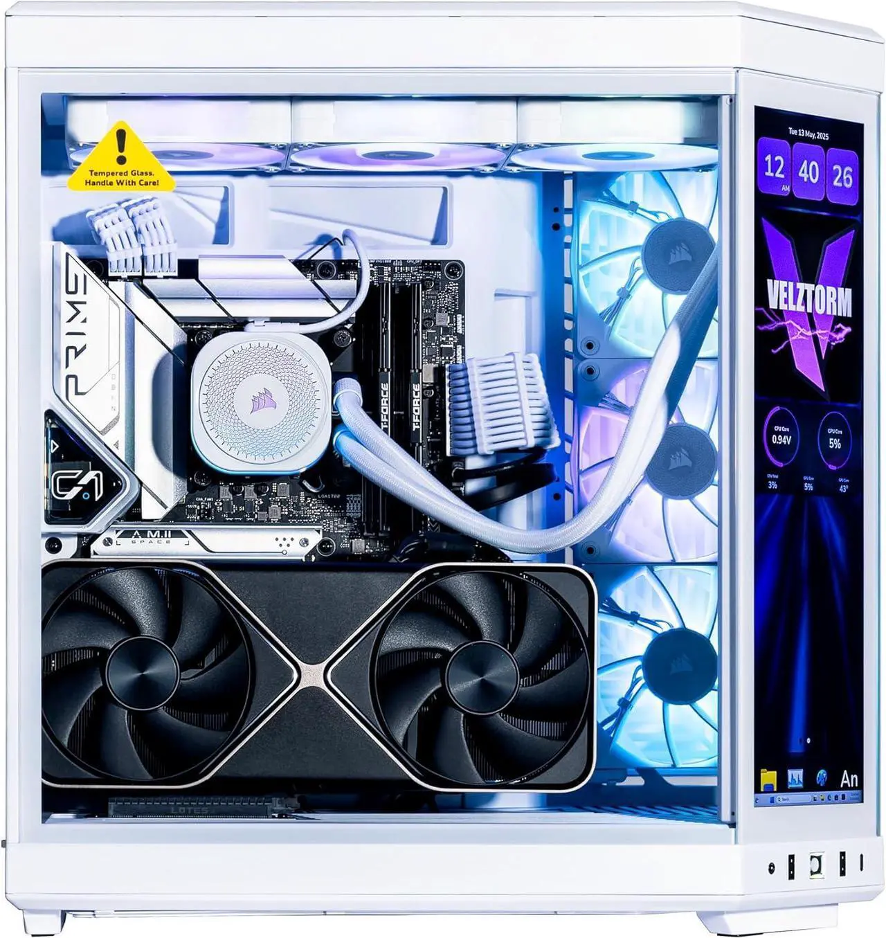 Velztorm LCD Praetix Custom Built Y70 Touch Gaming Desktop PC (Intel i9-14900K, GeForce RTX 5070 Ti - Image 6